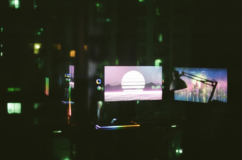 Devices light a darkened rooom