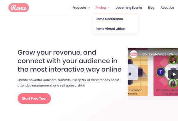 Remo Large Conferences Tool
